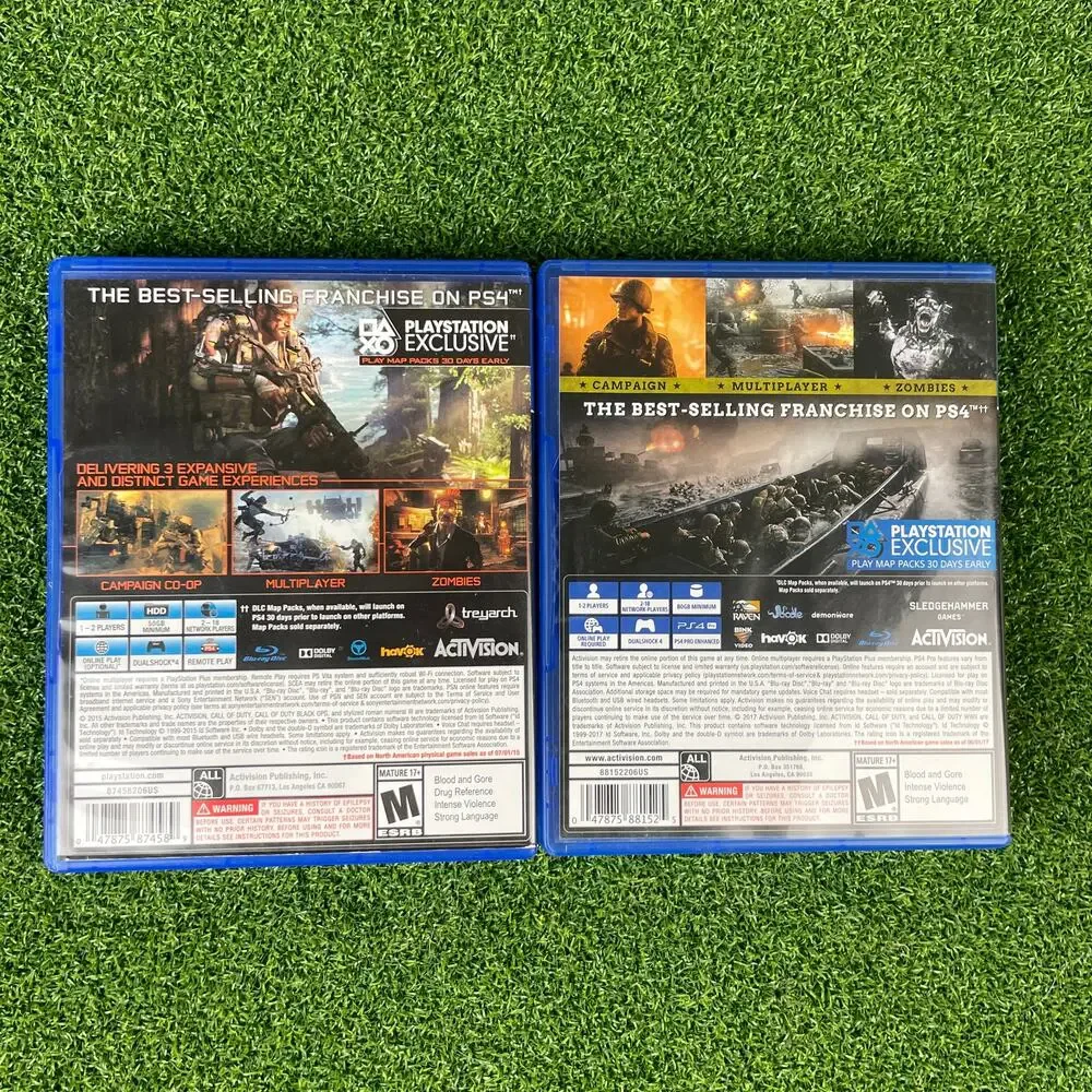 Call of Duty: Black Ops III and Call of Duty: WWII PlayStation 4